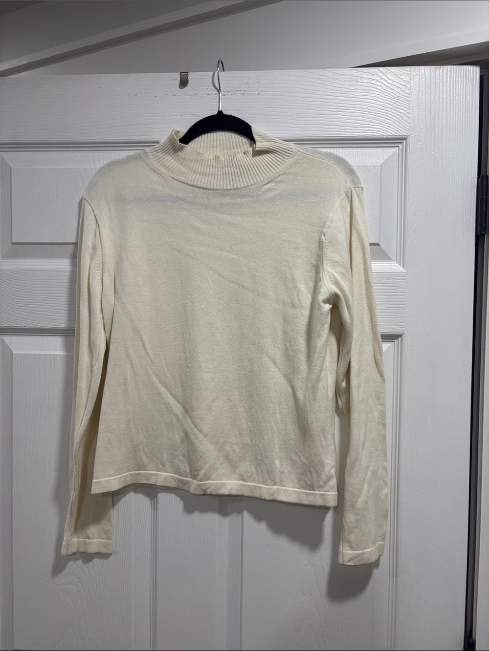 Talbots Cream Mock Neck Sweater
